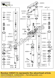 Kawasaki 440370068CE supporto-forcella sotto, argento - Il fondo