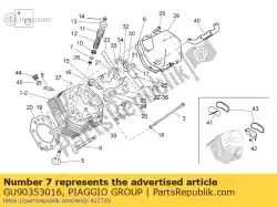 Ici, vous pouvez commander le anneau élastique auprès de Piaggio Group , avec le numéro de pièce GU90353016: