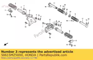 Honda 50615MZ5000 support comp., r. étape - La partie au fond