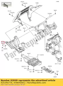 Kawasaki 920390776 rivetto - Il fondo