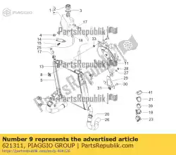 Qui puoi ordinare tubo di ritorno del serbatoio più freddo da Piaggio Group , con numero parte 621311: