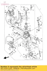 yamaha 5EL141071200 ensemble de soupape à pointeau - La partie au fond