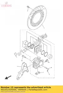 yamaha 90105105A000 boulon, à base de rondelle - La partie au fond