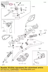 Here you can order the 01 bolt,flanged,6x44 from Kawasaki, with part number 921542331: