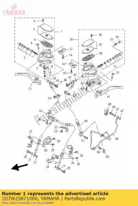 yamaha 1D7W25871000 subconjunto do cilindro mestre - Lado inferior