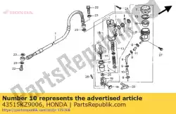 verbinding, slang (a) van Honda, met onderdeel nummer 43515KZ9006, bestel je hier online: