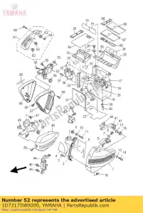 yamaha 1D72175W0000 beugel 4 - Onderkant