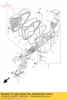 2D0E44110000, Yamaha, boîtier, filtre à air 1 yamaha ybr 125 2005 2006 2007 2009 2010 2012 2014, Nouveau