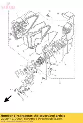 koffer, luchtfilter 1 van Yamaha, met onderdeel nummer 2D0E44110000, bestel je hier online: