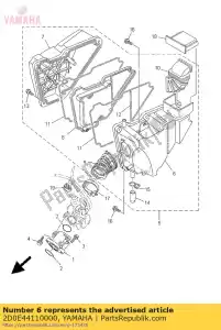 yamaha 2D0E44110000 koffer, luchtfilter 1 - Onderkant