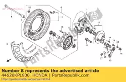 Aqui você pode pedir o colar da roda d em Honda , com o número da peça 44620KPL900: