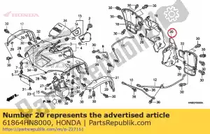 Honda 61864HN8000 garde-boue, l. interne - La partie au fond