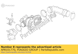 Aprilia AP8101770, Opaska zaciskowa d8x5,5, OEM: Aprilia AP8101770