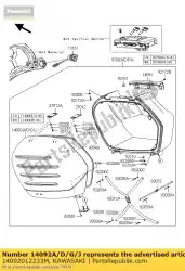 Aquí puede pedir cubierta, bolsa lateral, lh, m. D. Re de Kawasaki , con el número de pieza 14092012233M: