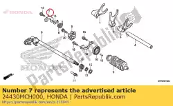 stop comp., versnellingsbak van Honda, met onderdeel nummer 24430MCH000, bestel je hier online: