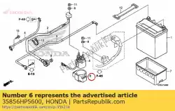 rubber, magnetische schok van Honda, met onderdeel nummer 35856HP5600, bestel je hier online: