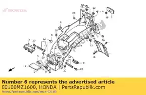 Honda 80100MZ1600 garde-boue arrière - La partie au fond