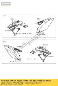 kawasaki 560540694 mark kx450ebf - Lado inferior