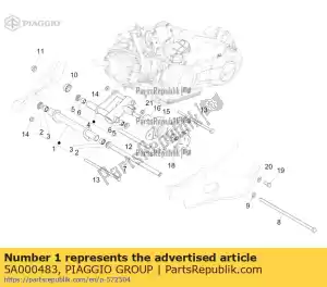 Piaggio Group 5A000483 complete swinging arm on frame side - Bottom side