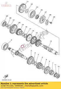 yamaha 1C6E741100 eixo, principal (13t) - Lado inferior