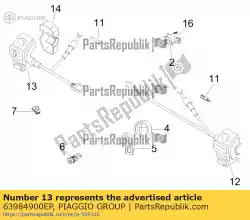 Qui puoi ordinare dispositivo elettrico sinistro da Piaggio Group , con numero parte 63984900EP: