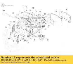Tutaj możesz zamówić lewa klapa od Piaggio Group , z numerem części 1B006016000DY: