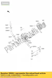 Kawasaki 590511168 dente de engrenagem, bomba de óleo, 23 - Lado inferior