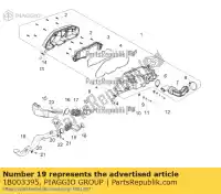 1B003395, Piaggio Group, tubo di induzione aprilia met0001a met0001aa met0001aawh, metm9100 met0001aawj met0001bav met0003ba1 metcd3 metm917e metm918e, met0001a metm918f metmd sr 125 storm tt bsiv 50 125 150 160 2018 2019 2020 2021 2022, Nuovo