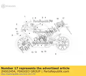 Piaggio Group 2H002454 rear fairing decal 