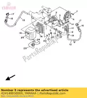 42H148830000, Yamaha, mangueira, dobra 3 yamaha xv virago 1100 750, Novo