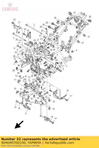 yamaha 904640700100 abrazadera - Lado inferior