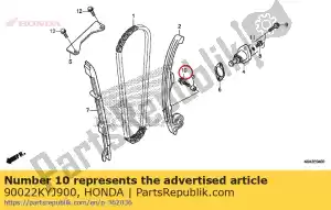 honda 90022KYJ900 bolt, washer, 6x25 - Bottom side