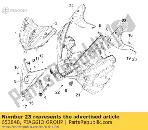 Piaggio Group 652848 cubierta del protector de la mano izquierda - Lado inferior