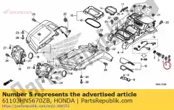 Tutaj możesz zamówić element dystansowy, gniazdo akcesoriów na zewn? Trz * nh1 * (nh1 czarny) od Honda , z numerem części 61103HN5670ZB: