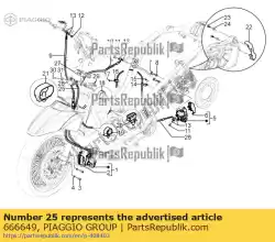 voorste flexibele remslang ventielpen van Piaggio Group, met onderdeel nummer 666649, bestel je hier online: