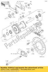 Qui puoi ordinare mozzo ruota dentata, 49t kx65-a3 da Kawasaki , con numero parte 420411549: