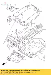 suzuki 9222114FA2 box,helmet no.2 - Bottom side