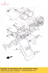 Aqui você pode pedir o tampa, luz traseira em Yamaha , com o número da peça 5S9H47160100: