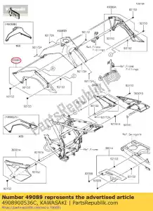 kawasaki 4908900536C 01 lijkwade-motor,links,ebony - Onderkant