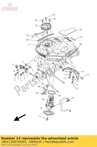 Yamaha 1WS139070000 brandstofpomp comp. - Onderkant