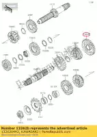 132620442, Kawasaki, gear,output low,26t klx450a8f kawasaki  klx 450 2008 2009 2010 2011 2012 2013 2014 2015 2016 2017 2018 2019 2020 2021, New