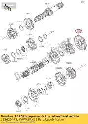 versnelling, uitgang laag, 26t klx450a8f van Kawasaki, met onderdeel nummer 132620442, bestel je hier online: