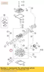 cilinderkop cpl. Van KTM, met onderdeel nummer 79236020044, bestel je hier online: