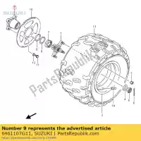 6461107G11, Suzuki, bride, arrière spr suzuki lt z 400 2003 2004 2005 2006 2007 2008, Nouveau