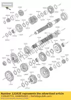 132620733, Kawasaki, gear,input 2nd,17t zr750l9f kawasaki z 750 800 2004 2005 2006 2007 2008 2009 2010 2011 2012 2013 2014 2015 2016, New