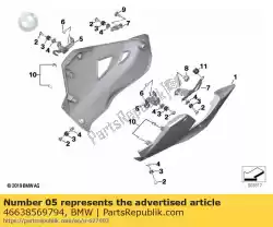 Qui puoi ordinare montare spoiler motore, anteriore destro da BMW , con numero parte 46638569794: