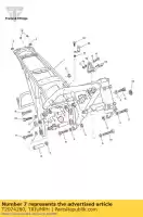 T2074280, Triumph, spacer triumph tiger 885i 71699 > 124105 tiger 955i 124106 > 198874 tiger 955i 198875 > 885 955 1999 2000 2001 2002 2003 2004 2005 2006, New