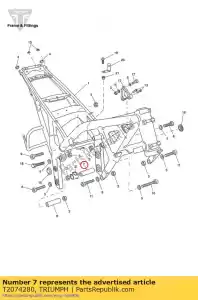 triumph T2074280 afstandhouder - Onderkant