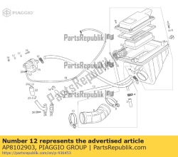 Aprilia AP8102903, Clip de tuyau d16,5x6,6, OEM: Aprilia AP8102903