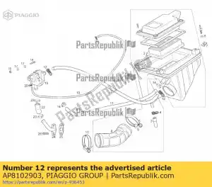 Piaggio Group AP8102903 slangklem d16,5x6,6 - Onderkant